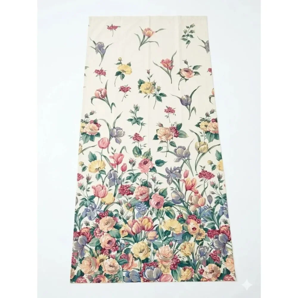 Vintage 80s Springmaid Floral Curtain Panels Cottagecore Chintz Set of 4 | Rare!